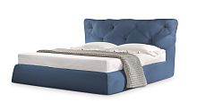Кровать Тесей синего цвета 140*200 см