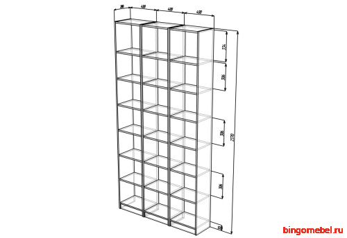 Стеллаж Билли 05 IKEA Орех Экко фото 4