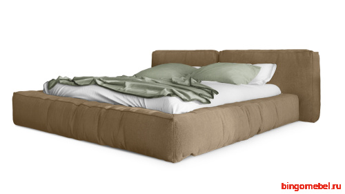 Кровать Латона-3 светло-коричневого цвета 200*200 см