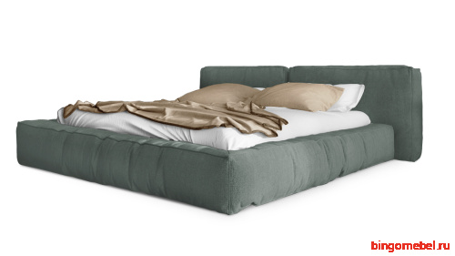 Кровать Латона-3 серо-зеленого цвета 180*200 см
