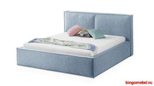 Кровать Латона серо-голубого цвета 140*200