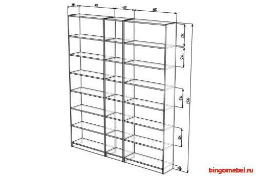 Стеллаж Билли 06 IKEA Дуб молочный фото 4