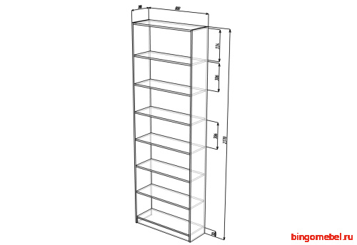 Стеллаж Билли 04 IKEA Дуб молочный фото 4