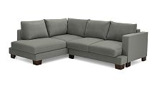 Угловой диван-кровать Дрезден малый серого цвета