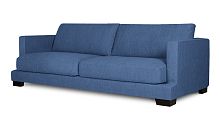 Прямой диван-кровать Плимут синего цвета
