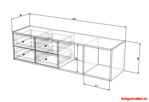 Тумба навесная Билли IKEA Белый фото 4