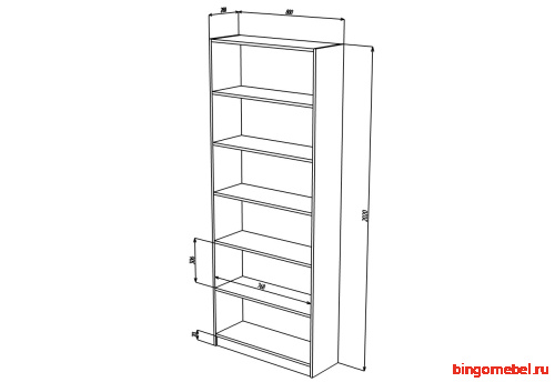 Стеллаж Билли 01 IKEA Орех Экко фото 5