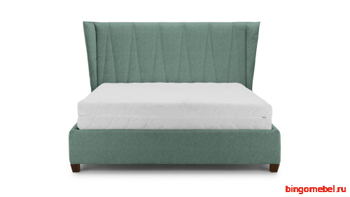 Кровать Ананке зеленого цвета 140*200 см фото 3